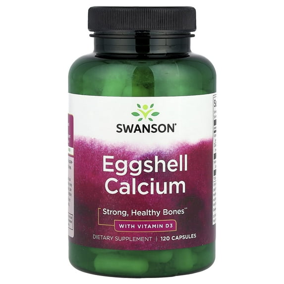 Swanson Eggshell Calcium with Vitamin D3 120 Caps