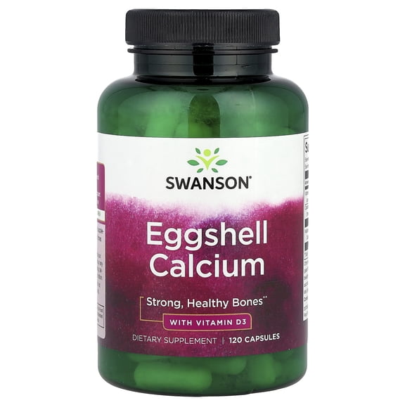 Swanson Eggshell Calcium with Vitamin D3 120 Caps