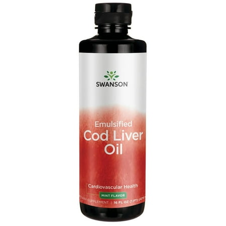 Swanson Emulsified Cod Liver Oil (Mint) 16 fl oz Liquid