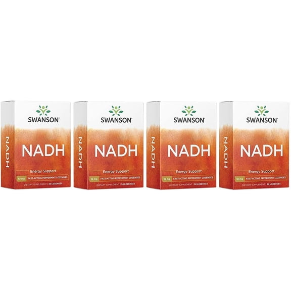 Swanson Fast-Acting Nadh High Bioavailability 10 Milligrams 30 Tabs (4 Pack)