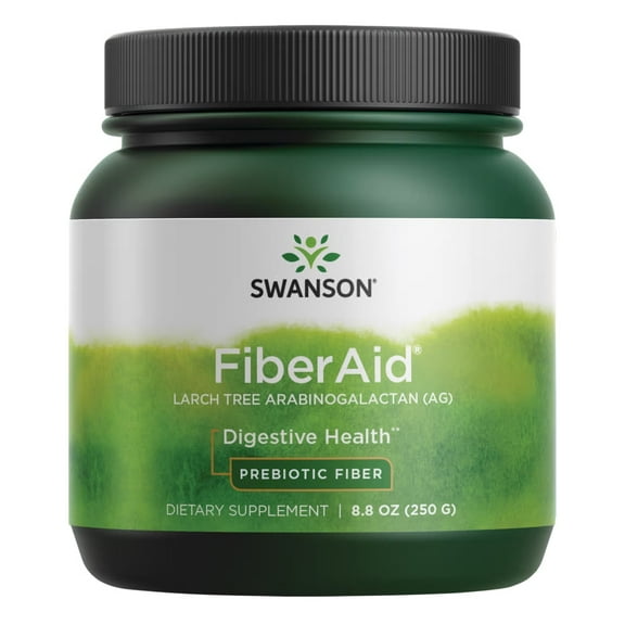 Swanson FiberAid - Larch Tree Arabinogalactan (AG) Powder - Fiber Drink Mix Promoting Digestive Health and Supports Gastrointestinal Health - (8.8oz)