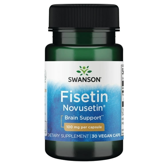 Swanson Fisetin 100 mg 30 Veggie Capsules | Molecularly Similar to Apigenin, Luteolin, and Quercetin
