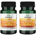 thumbnail image 1 of Swanson Folate 5-Methyltetrahydrofolic Acid - High Potency, Bioactive Form 800 mcg Dfe 30 Veg Caps 2 Pack, 1 of 8