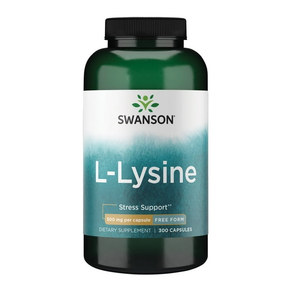 Swanson Free-Form L-Lysine 500 mg 300 Capsules