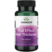 Swanson Full Effect Hair Thickener - Featuring Keranat 60 Caps