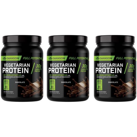Swanson Full Potential Vegetarian Protein - Chocolate  3 Pack