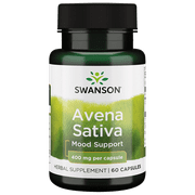 Swanson Full Spectrum Avena Sativa (Green Oat Grass) Capsules, 400 mg, 60 Count