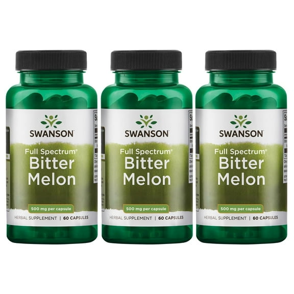 Swanson Full Spectrum Bitter Melon (Momordica) 500 Milligrams 60 Capsules (3 Pack)