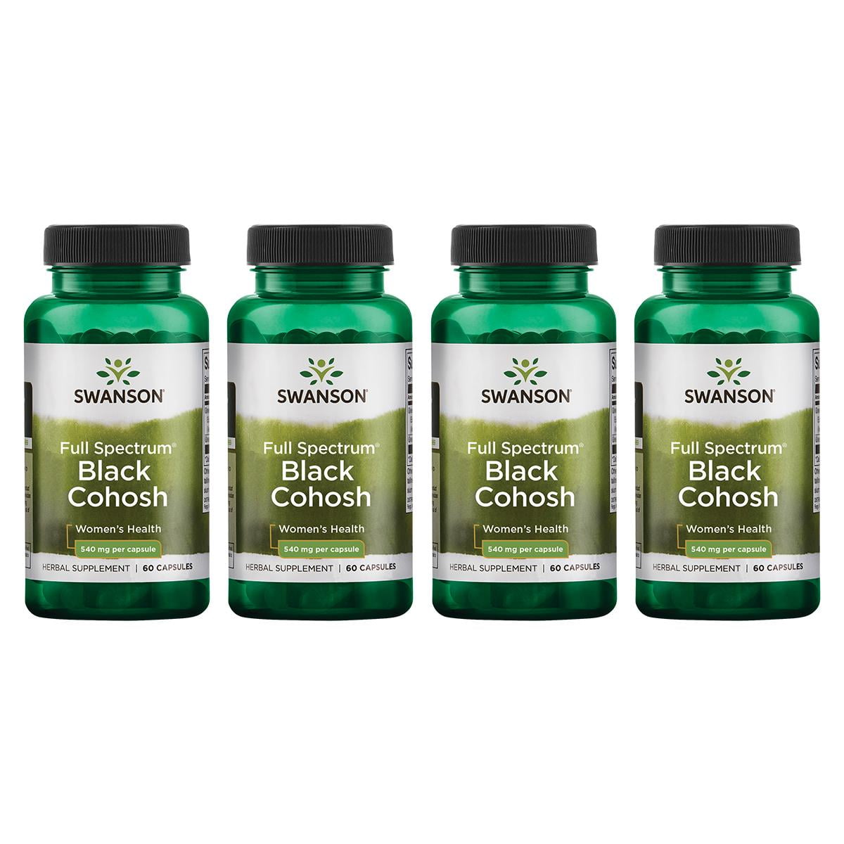 Swanson Full Spectrum Black Cohosh 540 mg 60 Caps 4 Pack