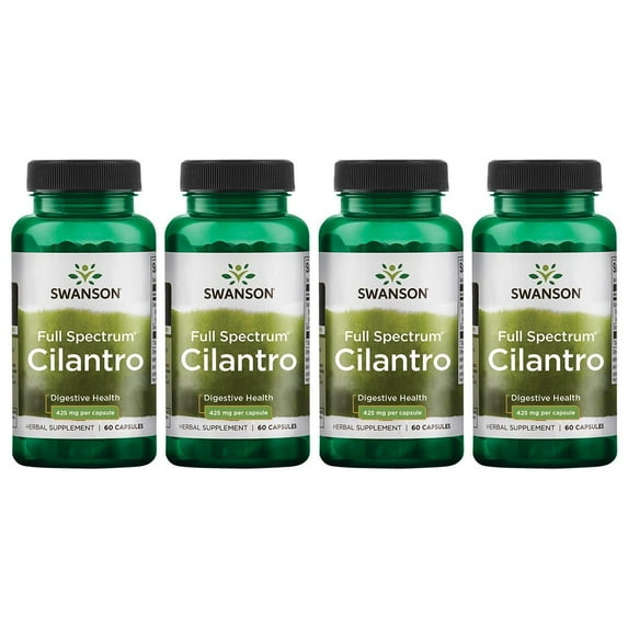 Swanson Full Spectrum Cilantro 425 mg 60 Caps 4 Pack
