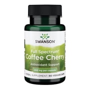 Swanson Full-Spectrum Coffee Cherry - Herbal Supplement Promoting Immune System Support & Delivering Essential Phytonutrients - Natural Overall Wellness Support - (60 Veggie Capsules, 200mg Each)