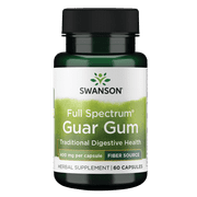Swanson Full Spectrum Guar Gum 400 mg 60 Capsules