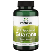 Swanson Full Spectrum Guarana 500 mg 100 Capsules