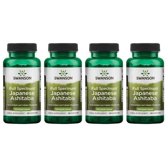 Swanson Full Spectrum Japanese Ashitaba 500 mg 60 Caps 4 Pack