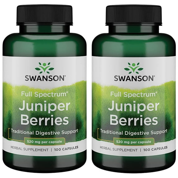 Swanson Full Spectrum Juniper Berries 520 mg 100 Caps 2 Pack
