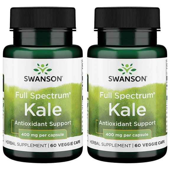 Swanson Full Spectrum Kale 400 mg 60 Veg Caps 2 Pack