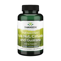 Swanson Full-Spectrum Kola Nut, Catuaba, Guarana 90 Capsules