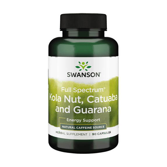 Swanson Full-Spectrum Kola Nut, Catuaba, Guarana 90 Capsules