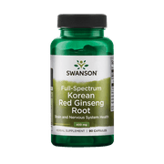 Swanson Full Spectrum Korean Red Ginseng Root Capsules, 400 mg, 90 Count