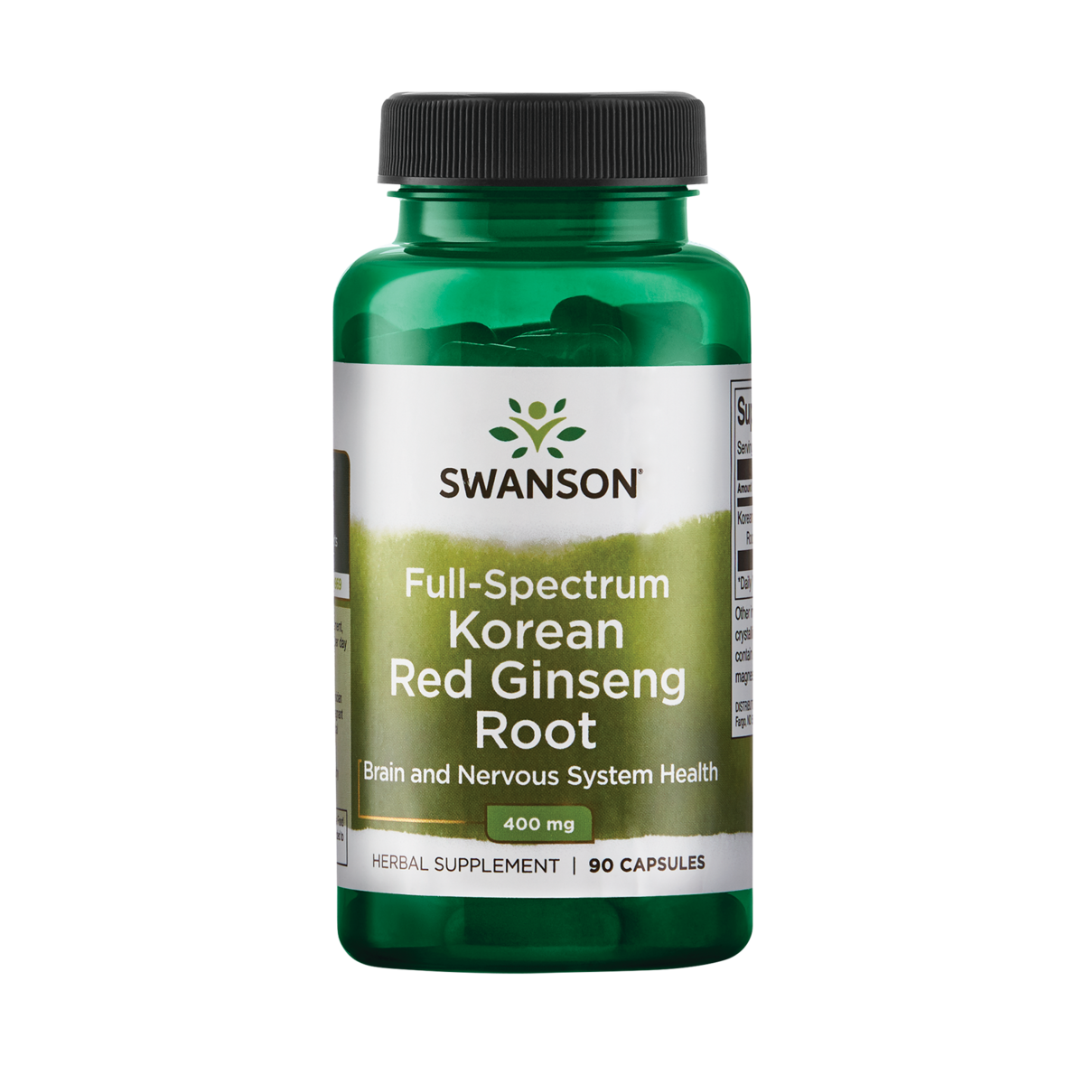 Swanson Full Spectrum Korean Red Ginseng Root Capsules, 400 mg, 90 Count 