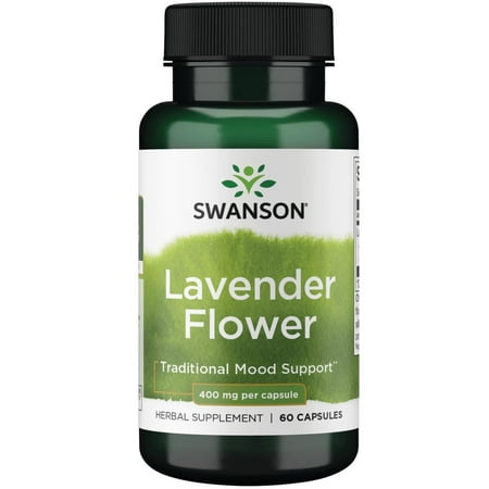 Swanson Full Spectrum Lavender Flower 400 mg 60 Capsules