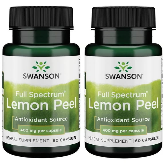 Swanson Full Spectrum Lemon Peel 400 Milligrams 60 Capsules (2 Pack)