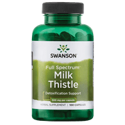 Swanson Full Spectrum Milk Thistle, Helps Support Overall Liver Health, 500 mg, 100 Capsules
