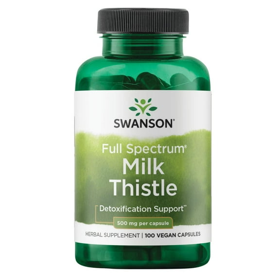 Swanson Full Spectrum Milk Thistle, Helps Support Overall Liver Health, 500 mg, 100 Capsules