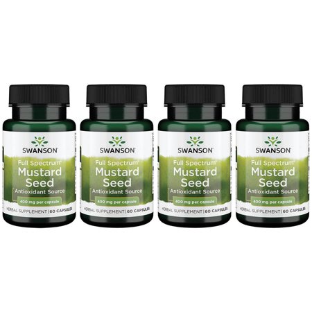 Swanson Full Spectrum Mustard Seed 400 mg 60 Caps 4 Pack