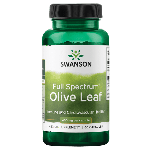 Swanson Full Spectrum Olive Leaf 400 mg 60 Capsules