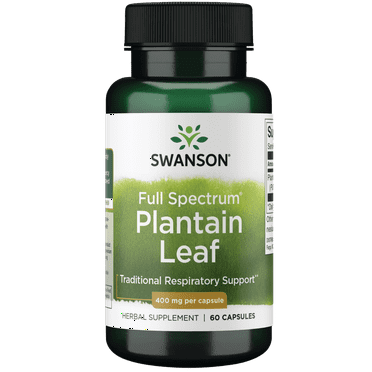 Swanson Full Spectrum Plantain (Leaf) Plantago Major 400 mg 60 Capsules