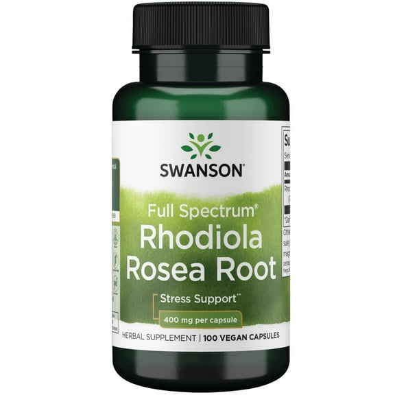 Swanson Full Spectrum Rhodiola Rosea Root, Helps Maintain Healthy Energy & Stress Levels, 400 mg (100 Capsules)