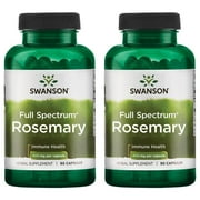 Swanson Full Spectrum Rosemary - Herbal Supplement Promoting Immune Health Support - Natural Formula to Help Defend the Body & Support Overall Wellness - 90 Capsules, 400mg Each 2 Pack