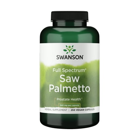 Swanson Saw Palmetto - Herbal Supplement Promoting Male Prostate Health Support - Natural Hair Supplement & Urinary Health Support - 540 mg 250 Capsules