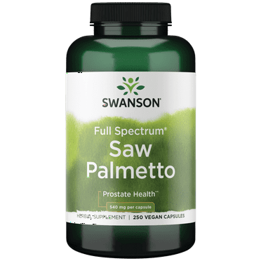 Swanson Saw Palmetto - Herbal Supplement Promoting Male Prostate Health Support - Natural Hair Supplement & Urinary Health Support - 540 mg 250 Capsules
