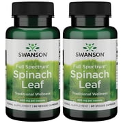 Swanson Full Spectrum Spinach Leaf 400 Milligrams 90 Veg Capsules 2 Pack