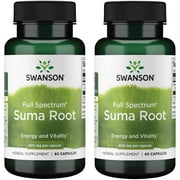 Swanson Full Spectrum Suma Root 400 mg 60 Caps 2 Pack
