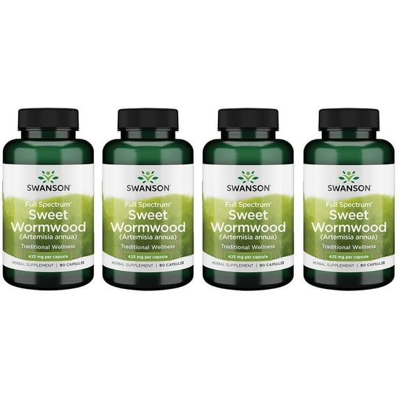 Swanson Full Spectrum Sweet Wormwood (Artemisia annua) 425 mg 90 Caps 4 Pack