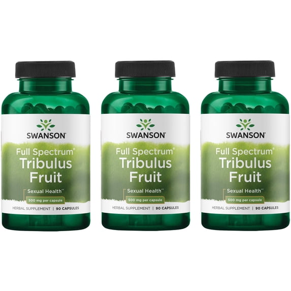 Swanson Full Spectrum Tribulus Fruit 500 mg 90 Caps 3 Pack