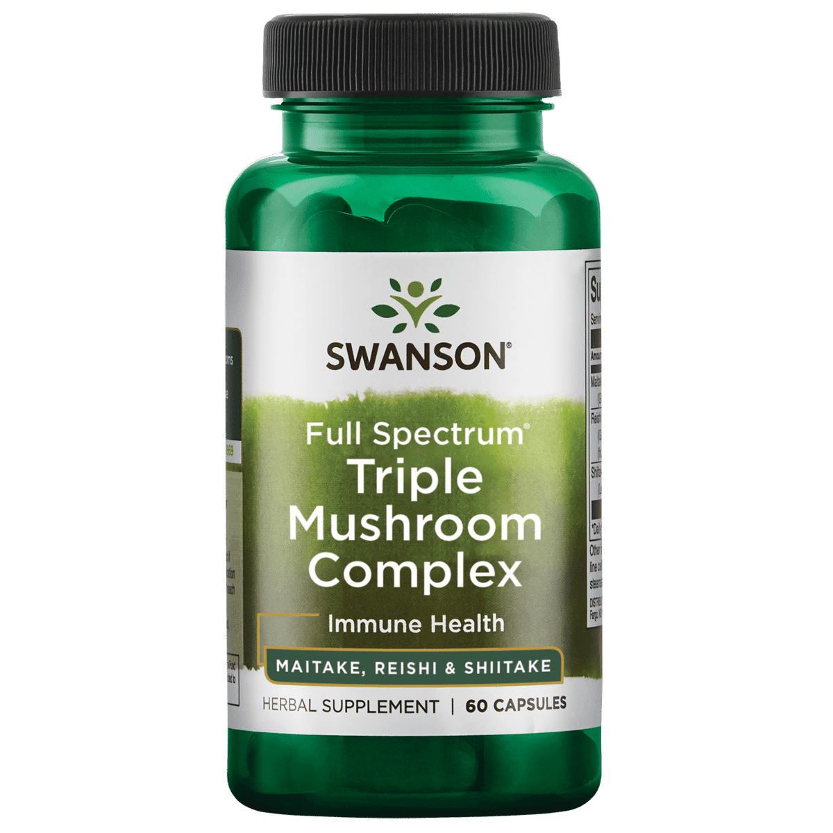 Full Spectrum Triple Mushroom Complex for Immune Health, 60 Capsules