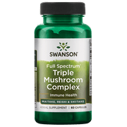 Swanson Full Spectrum Triple Mushroom Complex for Immune Support 60 Capsules