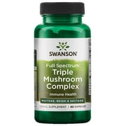 Swanson Full Spectrum Triple Mushroom Complex for Immune Support 60 Capsules
