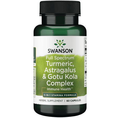 Swanson Full Spectrum Turmeric, Astragalus and Gotu Kola Complex 60 Capsules