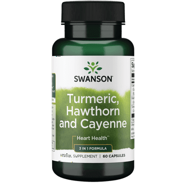 Swanson Full Spectrum Turmeric, Hawthorn and Cayenne 60 Capsules