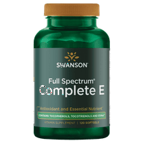 Swanson Full Spectrum Vitamin E with Tocotrienols - Promotes Heart Health and Cellular Health Support - Natural Supplement for Overall Wellness - (120 Softgels)