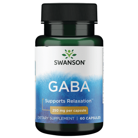 Swanson Gaba Gamma Aminobutyric Acid 250 mg 60 Capsules
