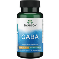 Swanson Gaba - Maximum Strength 750 mg 60 Veggie Capsules