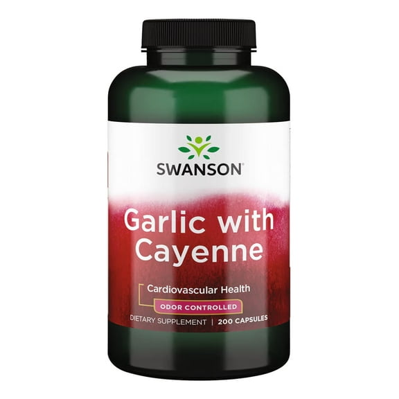 Swanson Garlic with Cayenne 200 Capsules