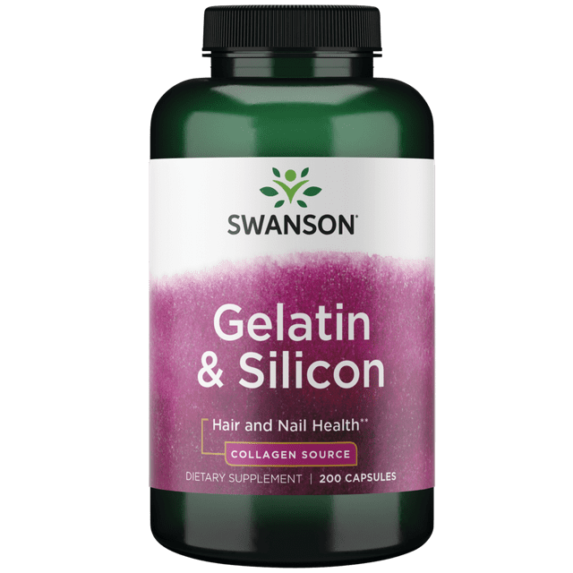 Swanson Gelatin and Silicon Collagen Proteins Supporting Healthy Hair