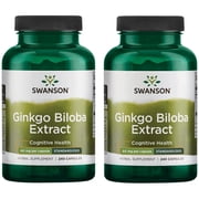 Swanson Ginkgo Biloba Extract 24% 60 Milligrams 240 Capsules 2 Pack